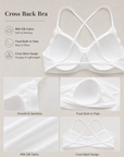 Cross Back Bra with Built-in Pads