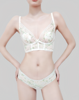 French-Style Sexy Sweet Non-Wired Bra with Latex Cups