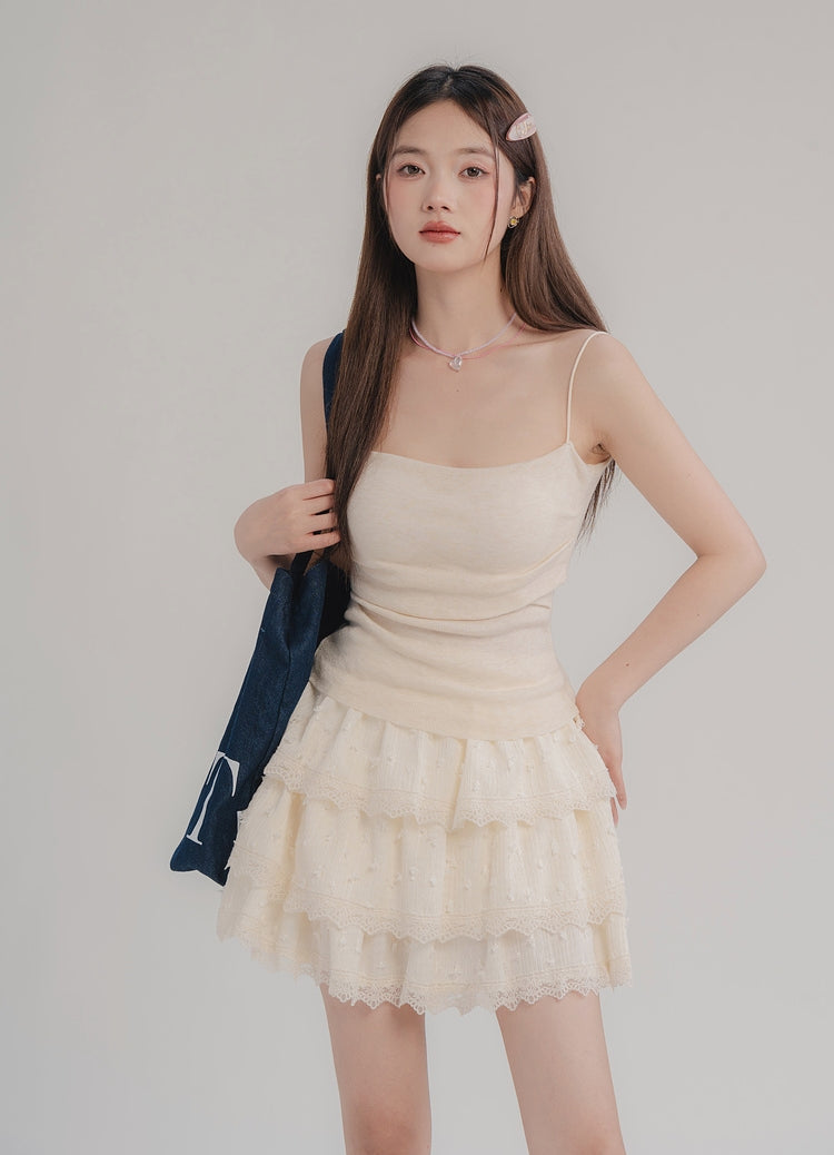 Sheep Wool Camisole with Built-In Pads