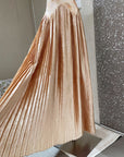 High-End Custom Ombre Print Pleated Strapless Maxi Dress