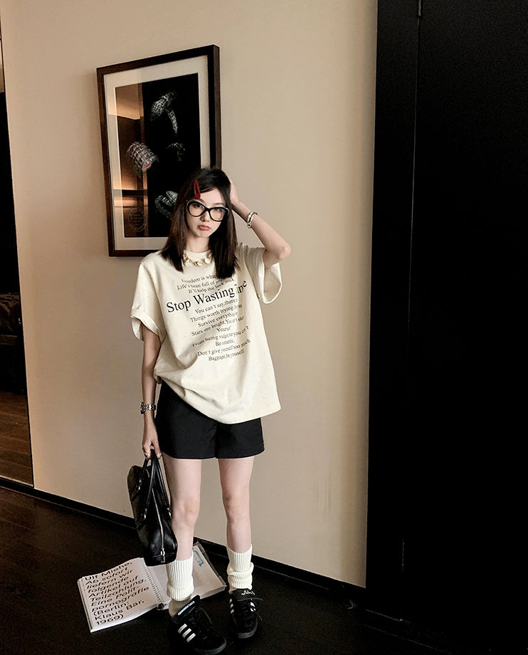 High-Weight Water-Based Printed INS-Style Tee