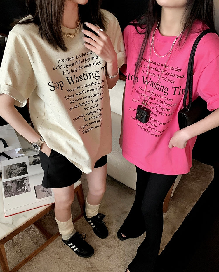 High-Weight Water-Based Printed INS-Style Tee