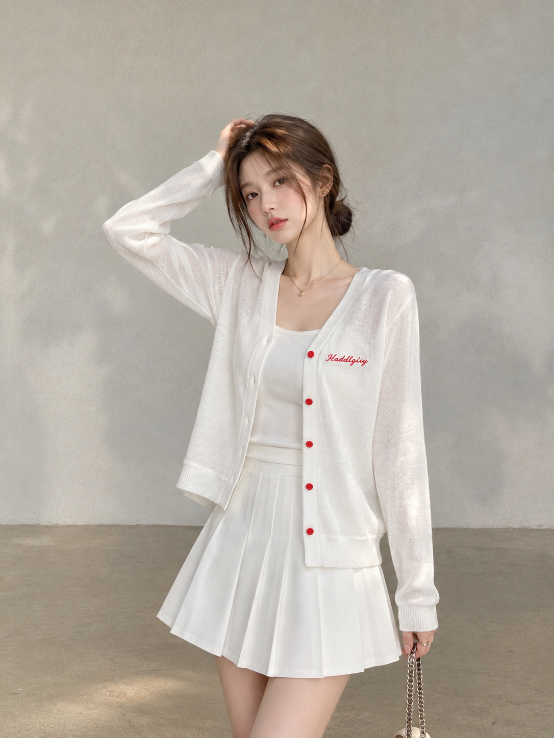 Korean-Style Lightweight Embroidered Sun Cardigan