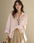 Korean-Style Pink Shirt
