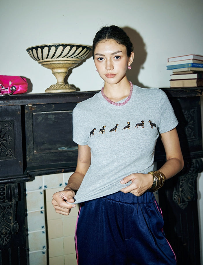 High-Thread-Count Cotton Fitted T-Shirt