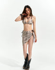 Jennie-Inspired Leopard Print 3-Piece Bikini Set
