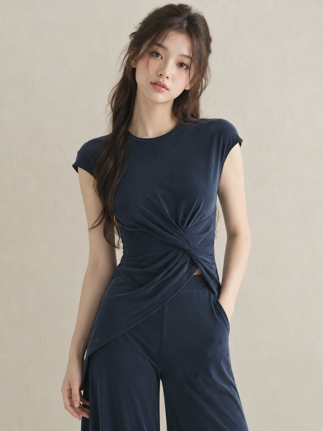 Cupro Twist-Drape Set