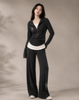 Rhinestone Cross Hoodie Lounge Set