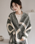 Oversized Double-Sided Cashmere Fringe Wrap