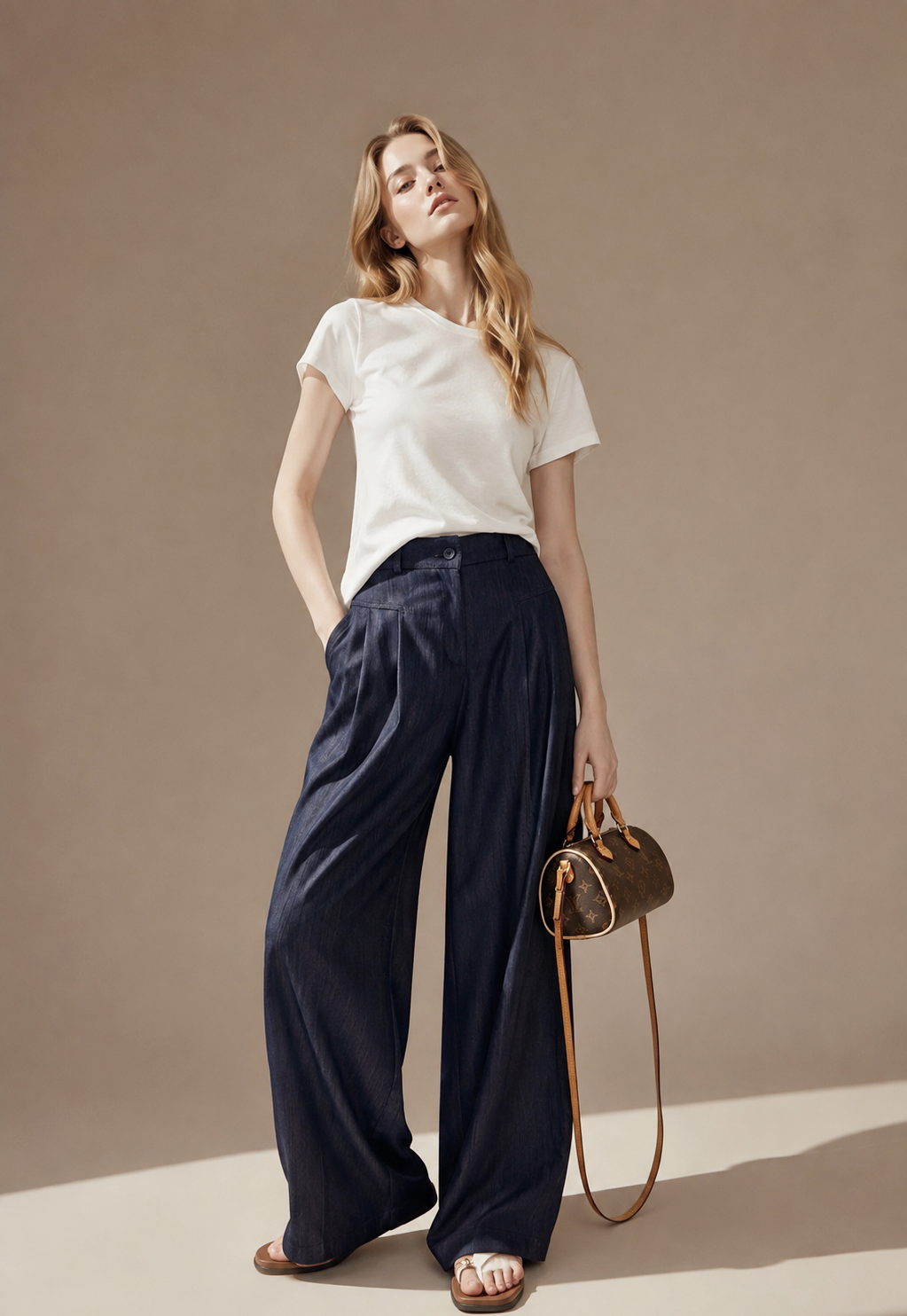 Old Money High-Waisted Wide-Leg Jeans