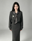 Graphite Grey Chunky Knit Set