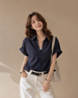 Korean Old-Money Lace Trim Shirt