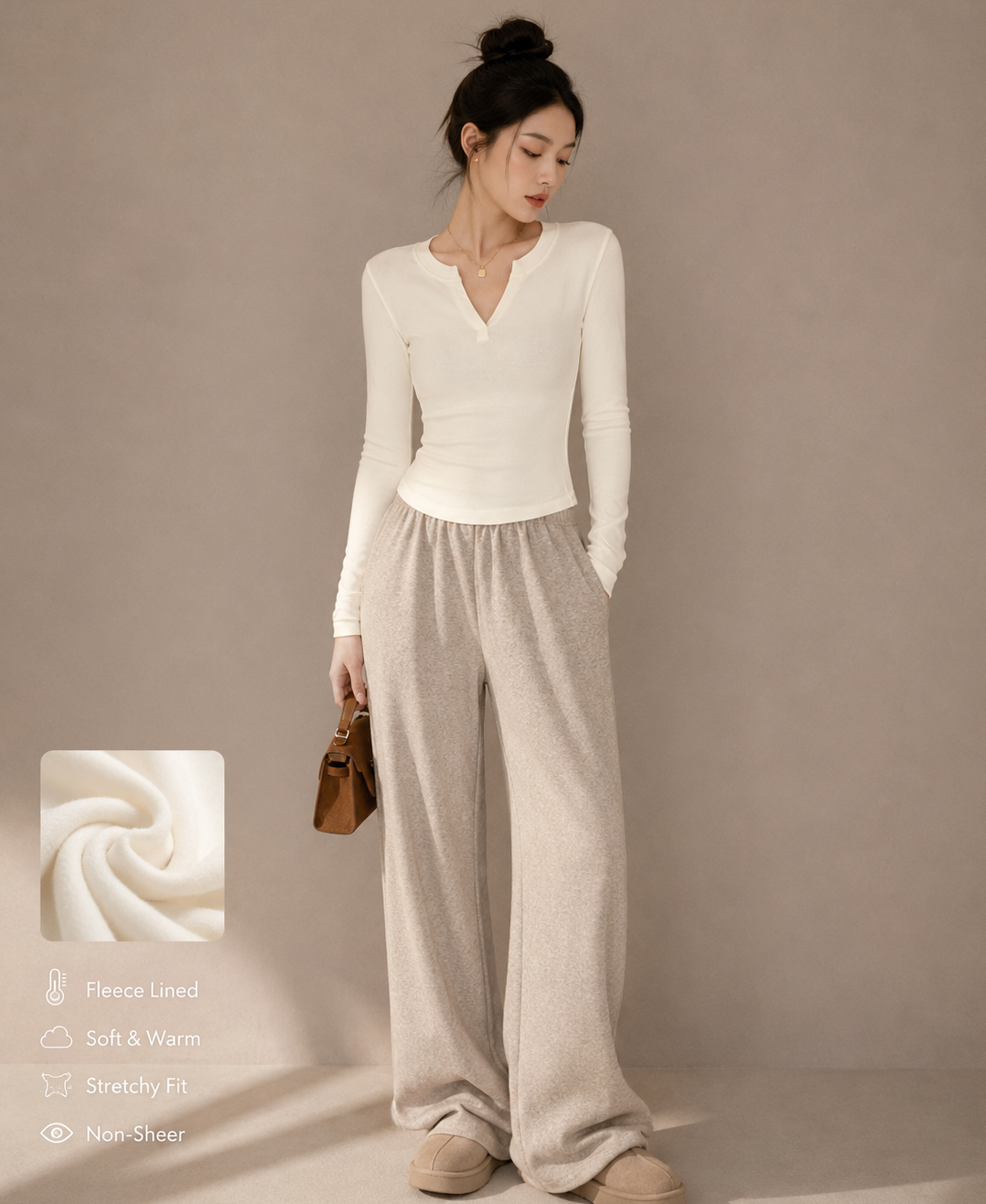 Korean AMTN Upgraded V-Neck Fleece-Lined Base Layer