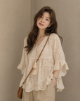 Bohemian Embroidered Crochet Top