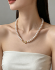 Korean-Inspired Floral Pearl Necklace
