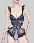 Sensual Lace Backless Bodysuit