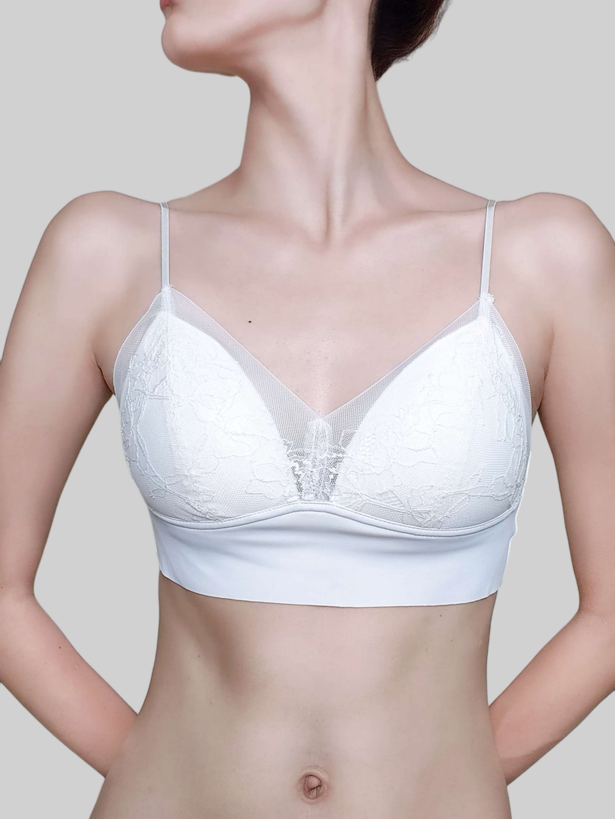 French Lace Latex Cotton Bra