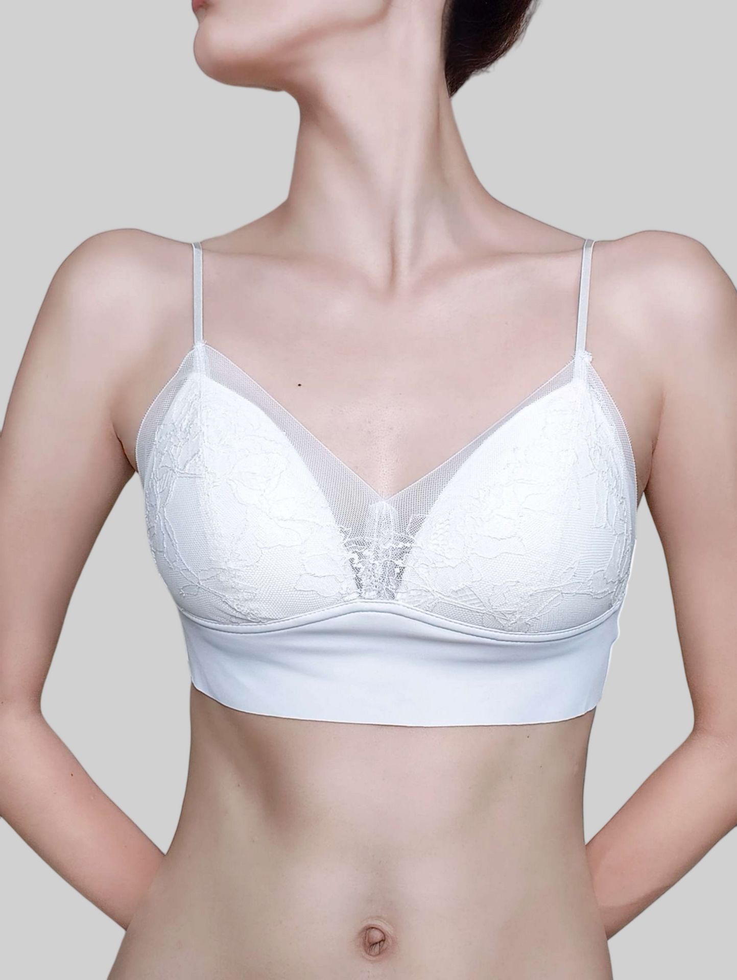 French Lace Latex Cotton Bra