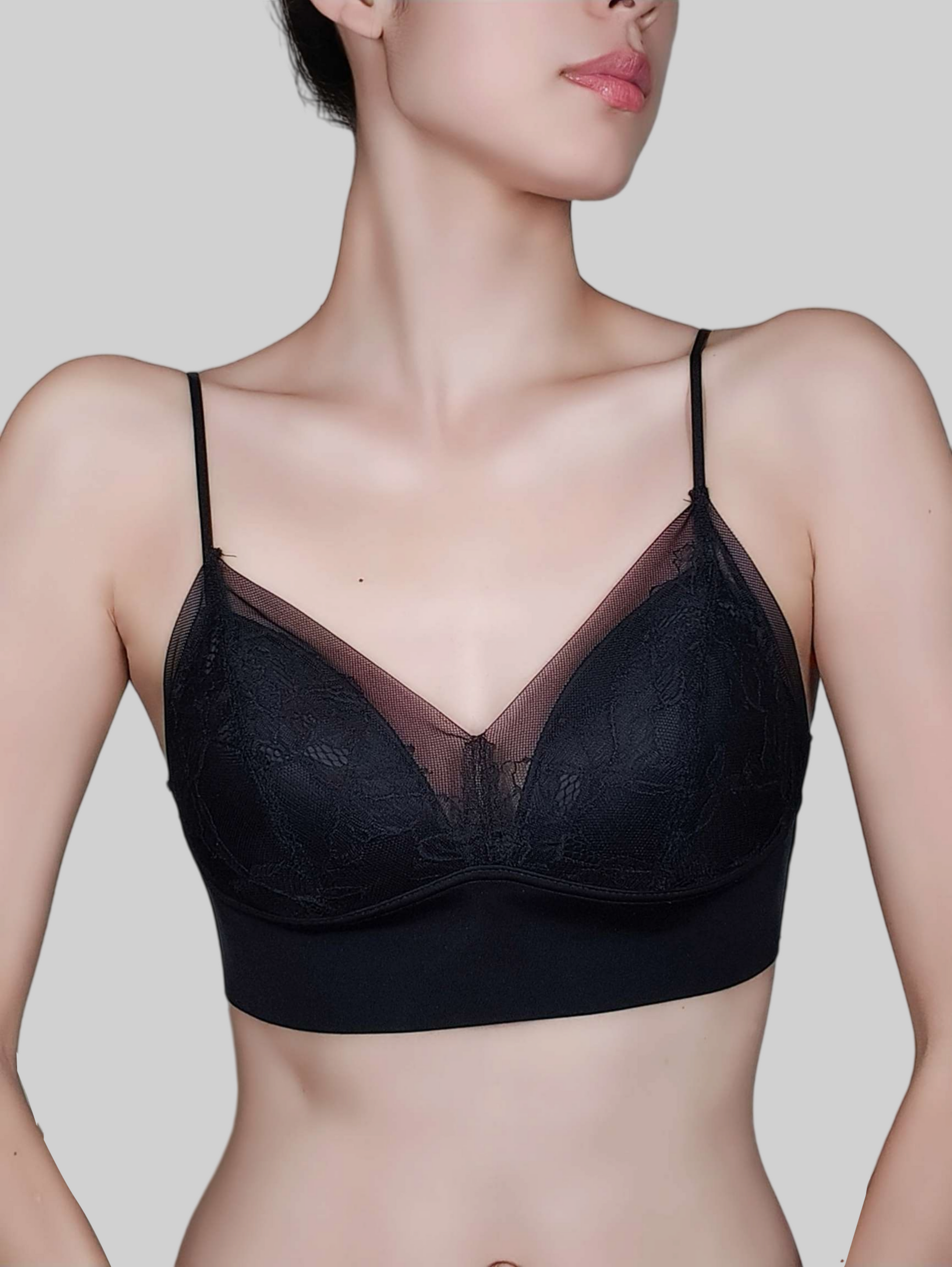 French Lace Latex Cotton Bra