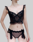 French-style Thin Cup Seductive Camisole Lingerie Set