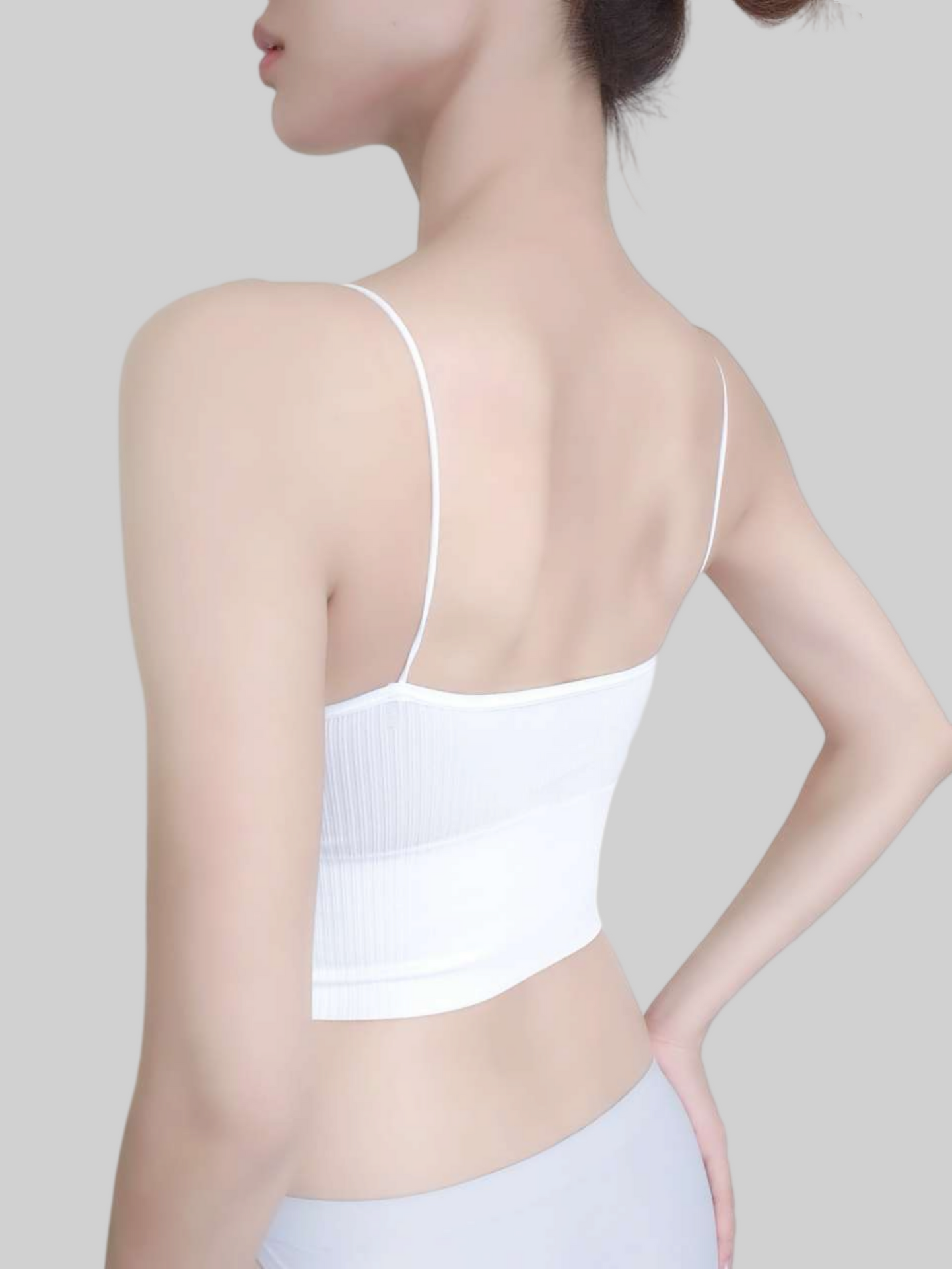 Thin-Strap Striped V-Neck Camisole