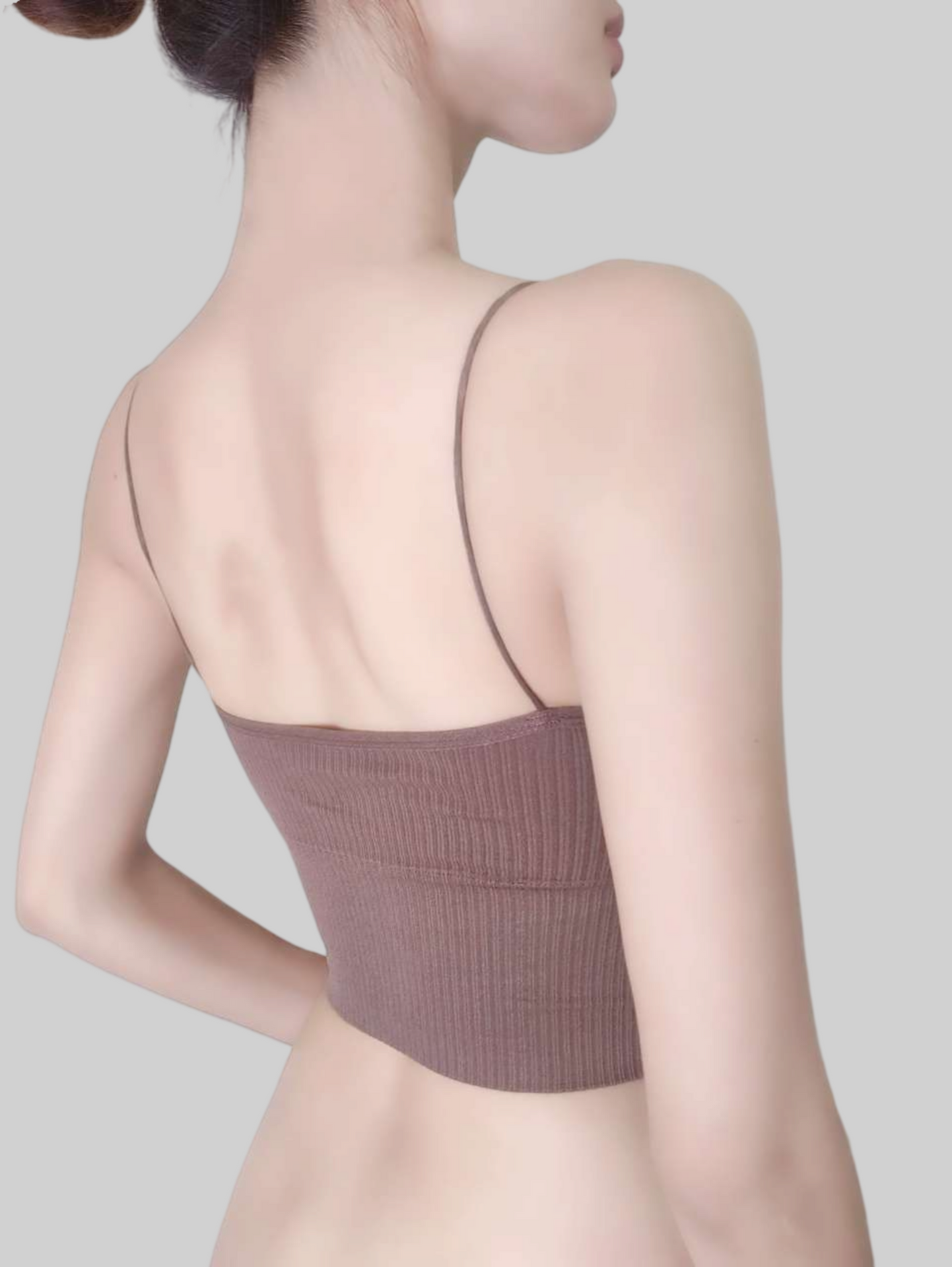 Thin-Strap Striped V-Neck Camisole