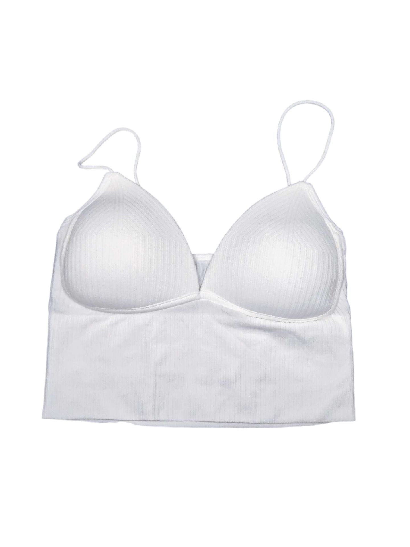 Thin-Strap Striped V-Neck Camisole