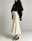Thick Knit High-Waisted Fishtail Skirt