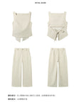 Vintage-Inspired Tie-Back Vest &amp; Pants Set