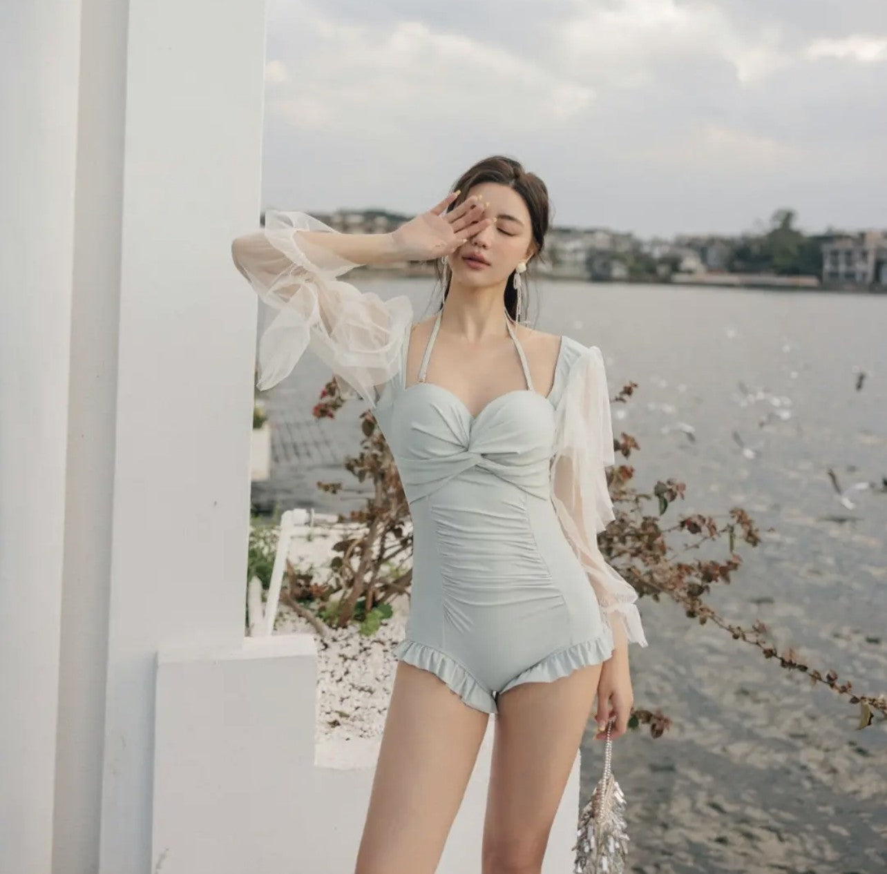 Fairy Style Korean One-Piece Swimsuit