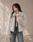 Luxury Faux Fox Fur Jacket