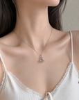 Crystal Saturn Pendant Necklace