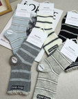Miu Miu lace mid-calf striped socks (5 pairs/pack)