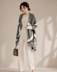 Oversized Double-Sided Cashmere Fringe Wrap