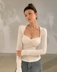 Twist Front Stretch Top