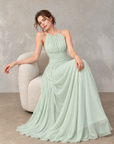 Moonlight Muse Halter Neck Backless Maxi Dress