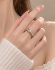 Two-Tone Crystal Eternity Ring