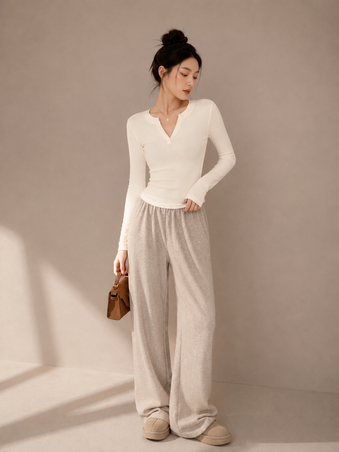 Korean AMTN Upgraded V-Neck Fleece-Lined Base Layer