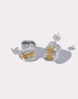Irregular Letter 925 Silver Stud Earrings