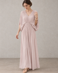 V-Neck Batwing Maxi Dress