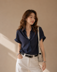 Korean Old-Money Lace Trim Shirt