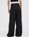 Wide Waistband Casual Wide-Leg Pants
