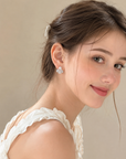 Vintage Pearl Fan Earrings