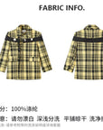 Yellow Plaid Blazer Jacket