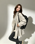 Ultra-Soft Protein Leather Trench Jacket