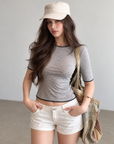 Tencel &amp; Wool Stretch Top