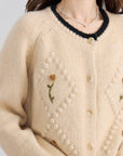 French Cottagecore Thick Knit Cardigan