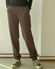 Fleece-Lined Joggers with Pony Embroidery
