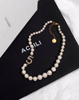 Chanel-Inspired No.5 Pearl Necklace