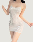 Halter chain bodycon lingerie dress